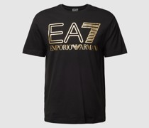 T-Shirt mit Label-Print