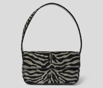 Pochette mit Allover-Zierperlenbesatz