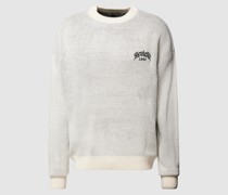 Strickpullover mit Label-Stitching