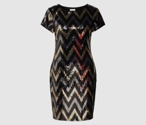 Cocktailkleid mit Paillettenbesatz
