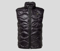Steppweste mit Label-Patch