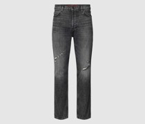 Straight Leg Jeans im Destroyed-Look Modell 'HUGO 634'