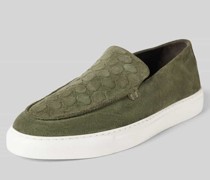Loafers aus Leder in unifarbenem Design