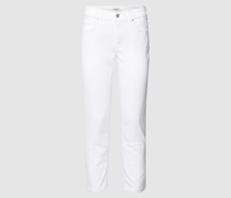 Skinny Fit Jeans mit Label-Patch Modell 'Ornella'
