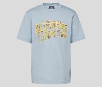 T-Shirt mit Label-Print