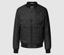 Jacke mit Label-Patch Modell 'QUILTED BOMBER'