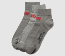 Sneakersocken mit Label-Print im 3er-Pack Modell 'MID CUT'