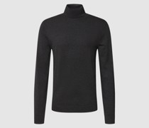Longsleeve mit geripptem Rollkragen