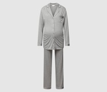 Umstands-Pyjama mit Reverskragen