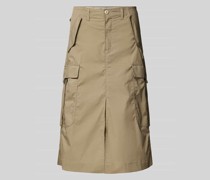 Midirock mit Cargotaschen Modell 'Long Army Skirt'