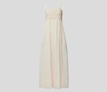 Midikleid mit Spitzenbesatz