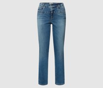 Jeans mit Label-Patch Modell 'Pearlie'