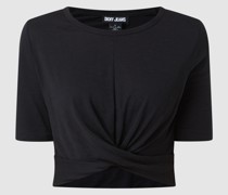 Cropped T-Shirt mit Knotendetail