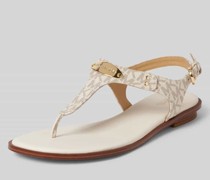 Sandale mit Label-Applikation Modell 'PLATE THONG'