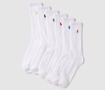 Socken mit Logo-Stitching im 6er-Pack
