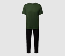 Pyjama mit Label-Detail Modell 'BASIC'