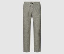 Leinen-Chino mit französischen Eingrifftaschen