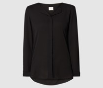 Bluse aus Chiffon mit verdeckter Knopfleiste