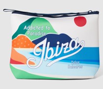 Kulturtasche mit Allover-Muster Modell 'ALINE SPONGE'