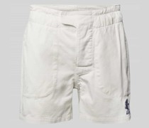 Relaxed Fit Sweatshorts mit Logo-Stitching Modell 'RUGBY'