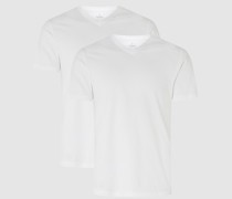 Regular Fit T-Shirt aus Pima-Baumwolle im 2er-Pack