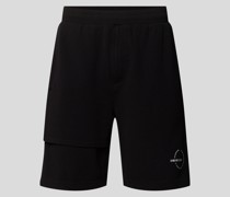 Sweatshorts mit Label-Print