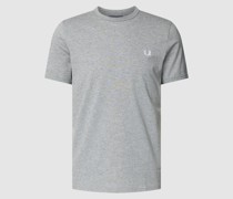 T-Shirt mit Label-Stitching Modell 'RINGER'