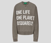 Sweatshirt mit Label-Print