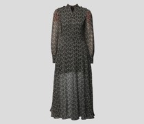 Midikleid mit Allover-Logo