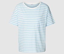 T-Shirt aus Baumwolle mit Streifenmuster