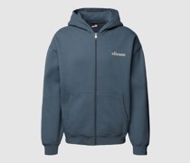 Sweatjacke mit Label-Stitching Modell 'MICHELANGELO'