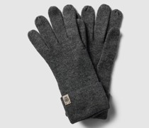Handschuhe mit Label-Detail