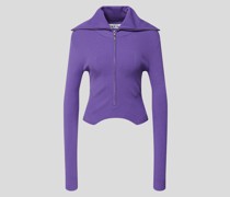 Strickjacke mit Rollkragen