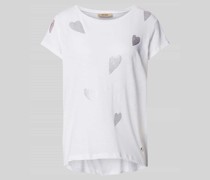 T-Shirt mit Strasssteinbesatz Modell 'LAURA'