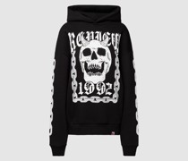 Hoodie mit Label-Motiv-Print