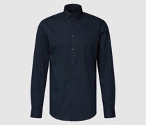 Slim Fit Business-Hemd mit Allover-Muster