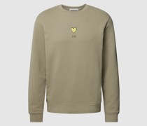 Sweatshirt mit Motiv-Stitching Modell 'BAARO MELT HEAARTS'