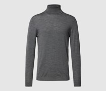 Rollkragenpullover im unifarbenen Design