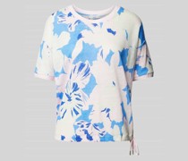 T-Shirt aus Leinen mit floralem Muster Modell 'CANDICE'