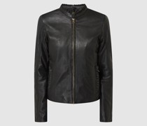 Regular Fit Lederjacke aus Lammleder