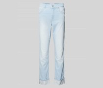 Cropped Jeans in unifarbenem Design Modell 'Cici'