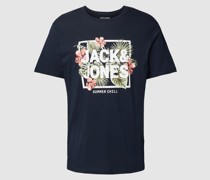 T-Shirt aus Baumwolle mit Label-Print