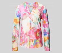Bluse mit floralem Muster Modell 'Multi Aquarell'