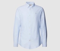 Tailored Fit Freizeithemd mit Label-Stitching Modell 'OXTOWN'
