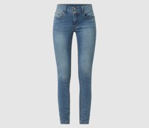 Skinny Fit Jeans mit Stretch-Anteil Modell 'Tummyless'