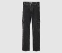 Jeans mit Label-Patch Modell 'SILVERTAB'