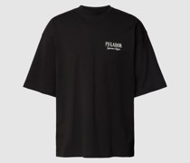 T-Shirt aus Baumwolle mit Label-Detail Modell 'Racoon'