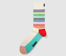 Socken mit Allover-Muster Modell 'Half Stripe'