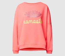Sweatshirt mit Strasssteinbesatz Modell 'DOUBLE NAMASTE'