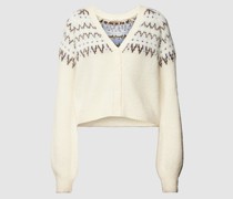 Cardigan mit Norweger-Muster